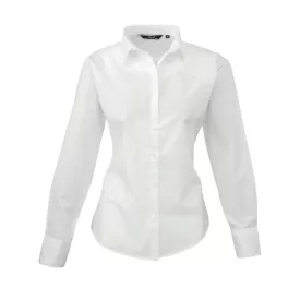 Premier PR300 WOMEN'S LONG SLEEVE POPLIN BLOUSE S