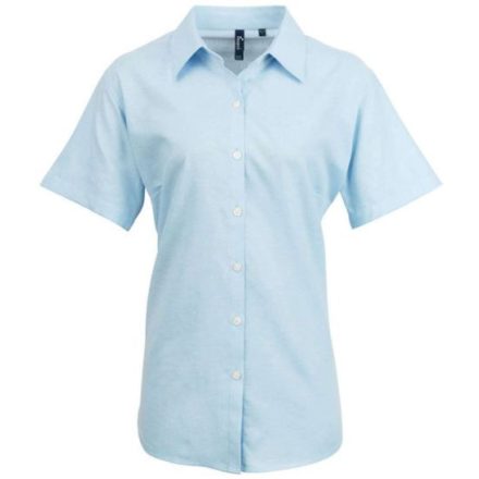 Premier PR336 WOMEN'S SHORT SLEEVE SIGNATURE OXFORD BLOUSE 6XL