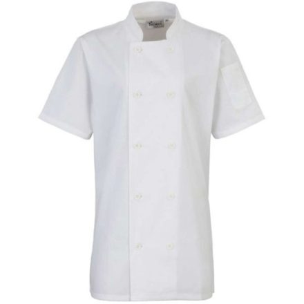 Premier PR670 WOMEN'S SHORT SLEEVE CHEF'S JACKET L